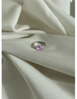 ANELLO ARGENTO 925 CON CUORICINO COLORATO
